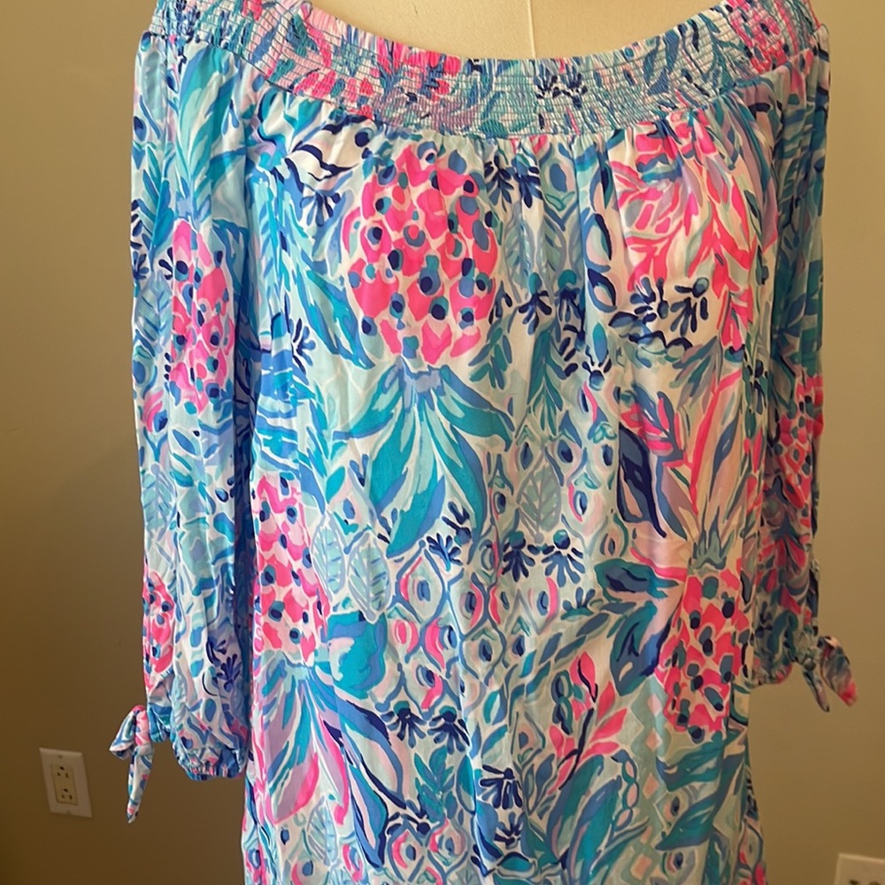 Lilly Pulitzer Zanzibar Blue Party Princess Mary Ellen Dress Small View 3